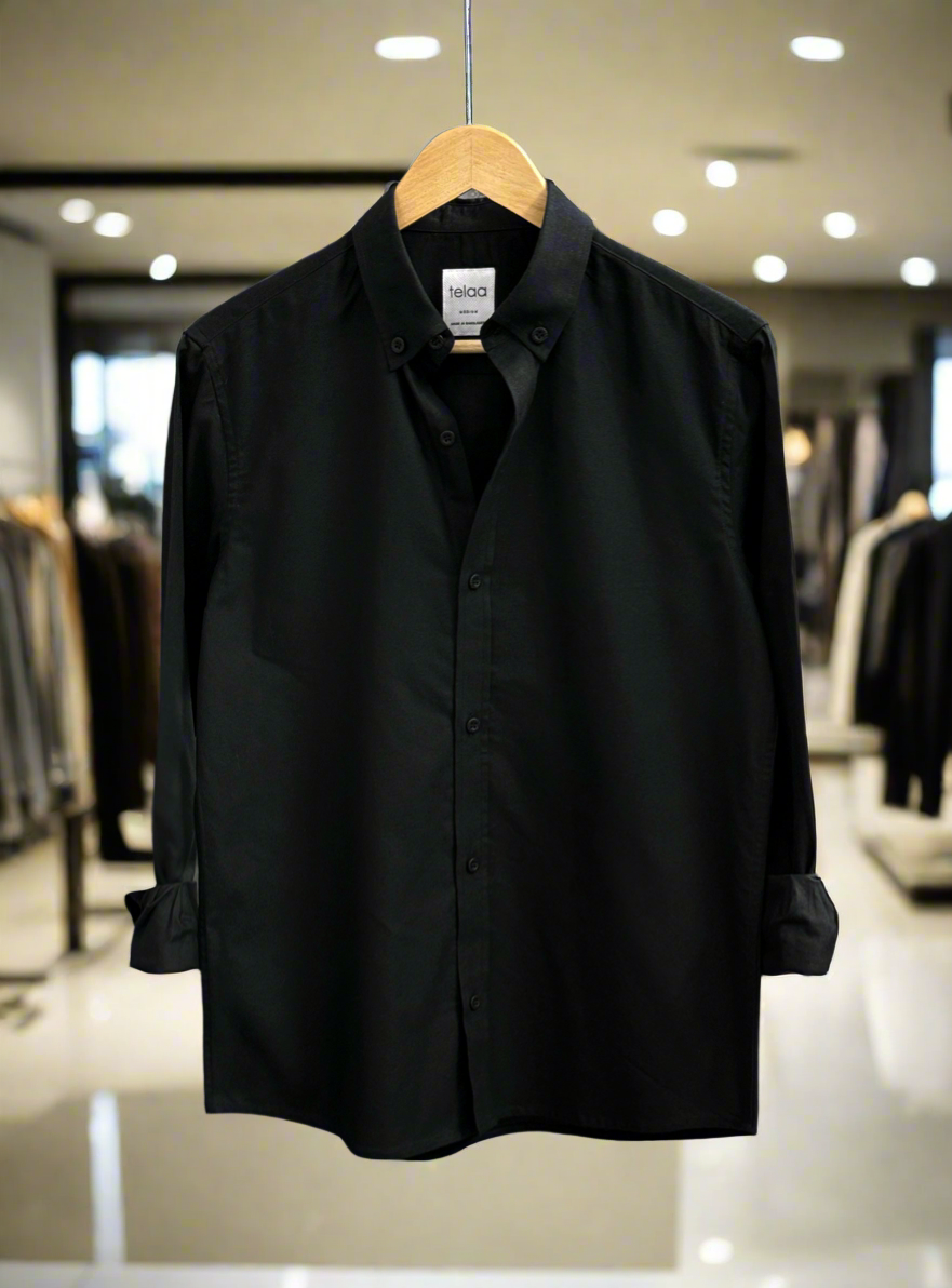 Full Sleeve Oxford Shirt | Black