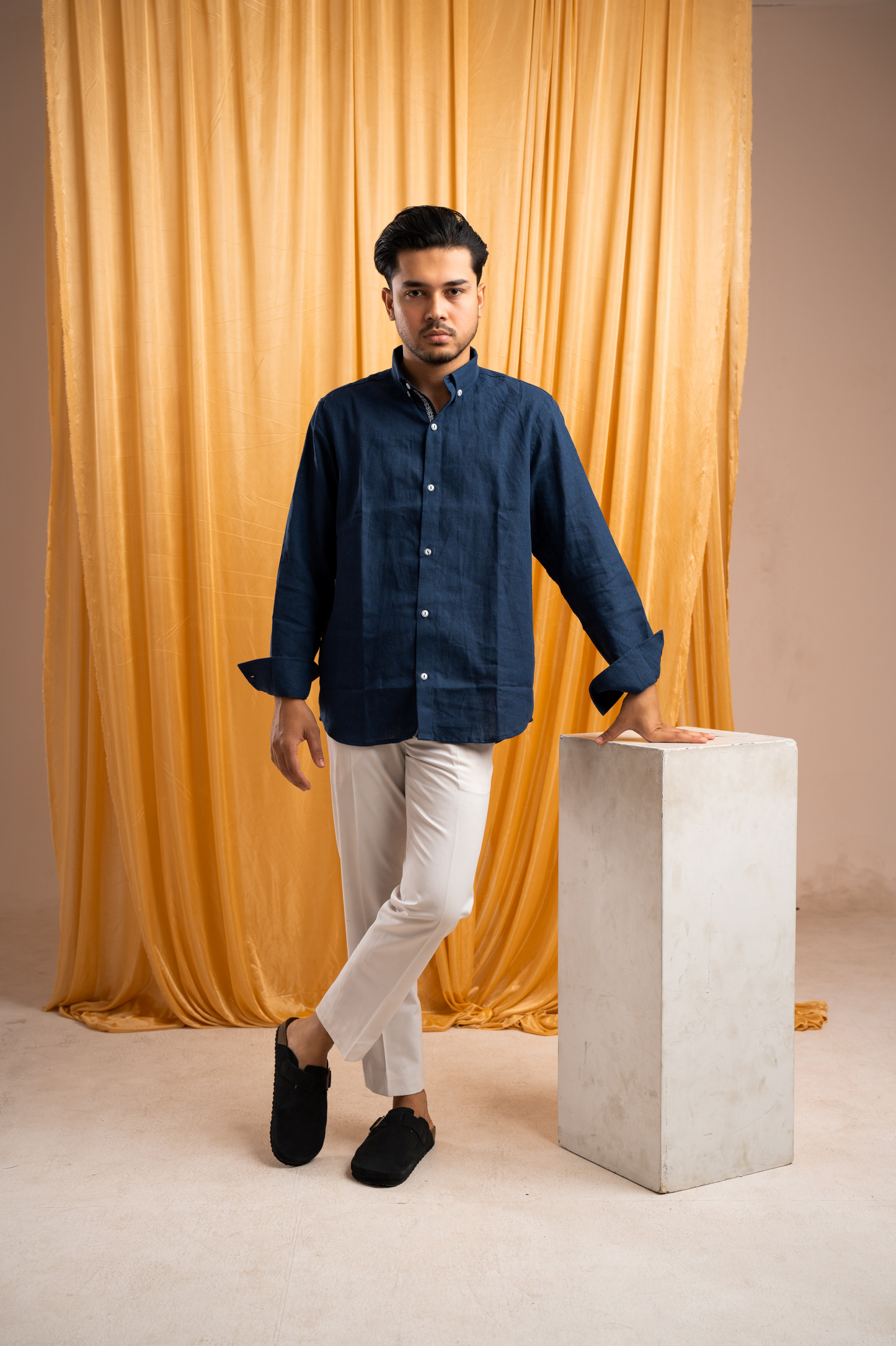 Full Sleeve Shirt | Solid Navy