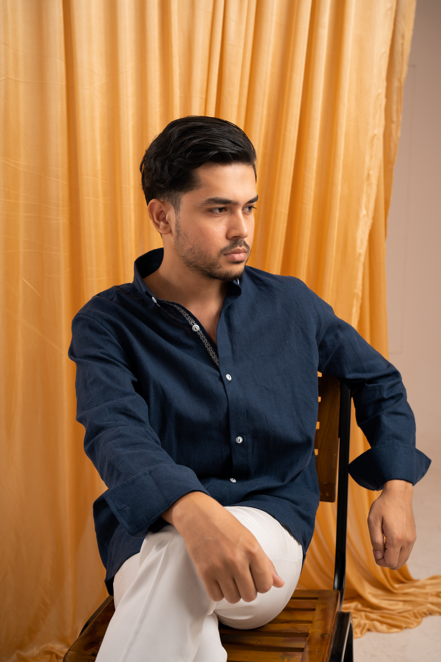 Full Sleeve Shirt | Solid Navy