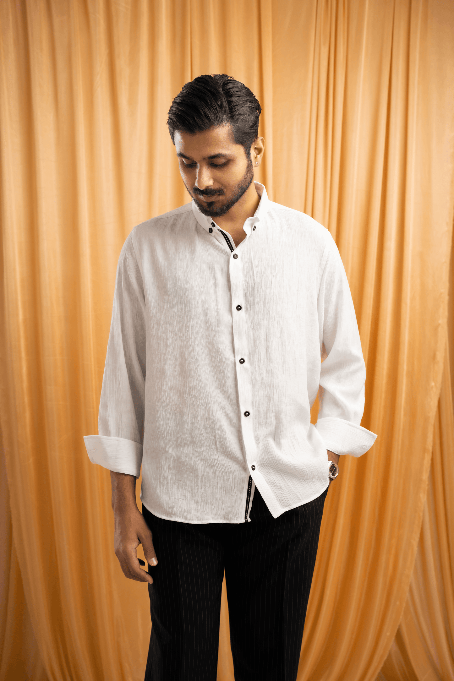 Full Sleeve Shirt | Solid White - Telaa