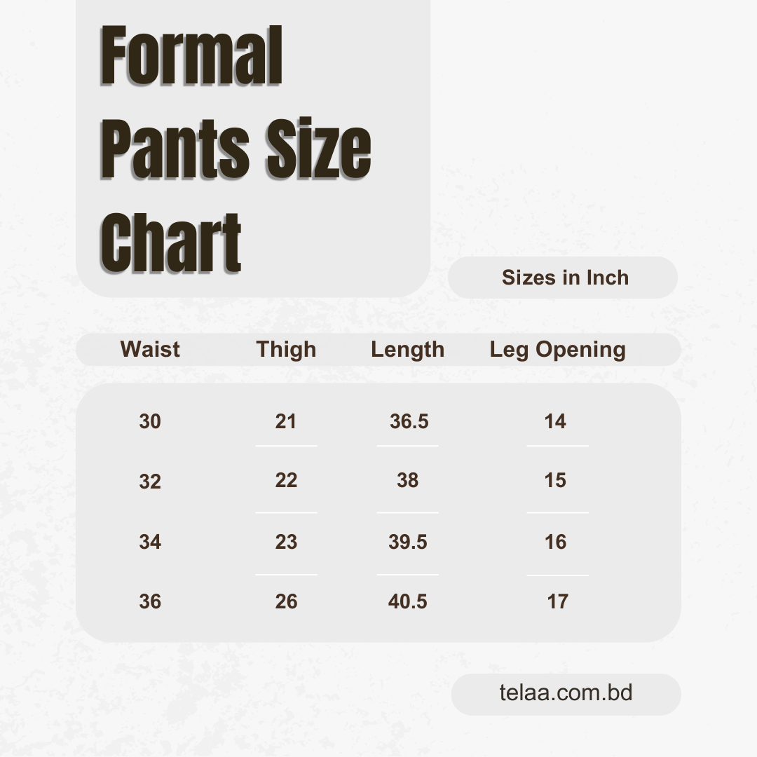 Straight Cut Formal Pants | Brown Herringbone