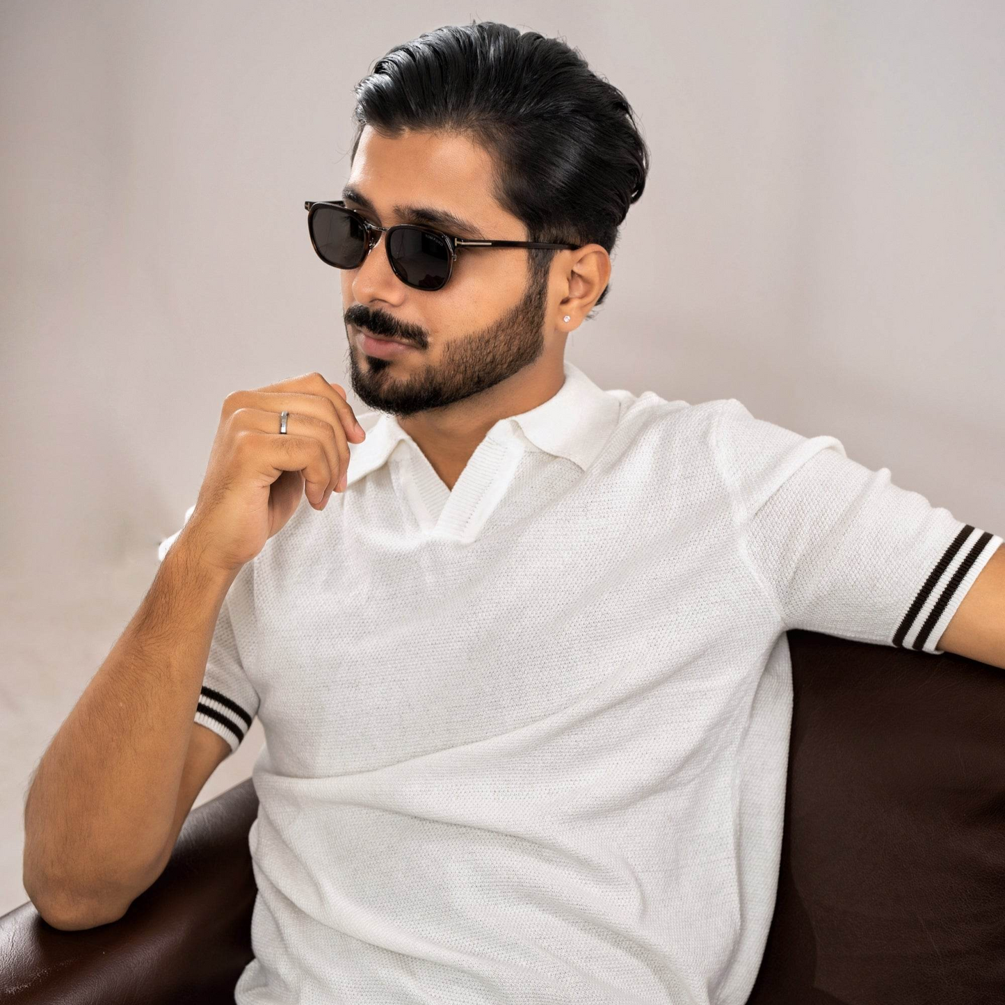 Knit Polo Ivory