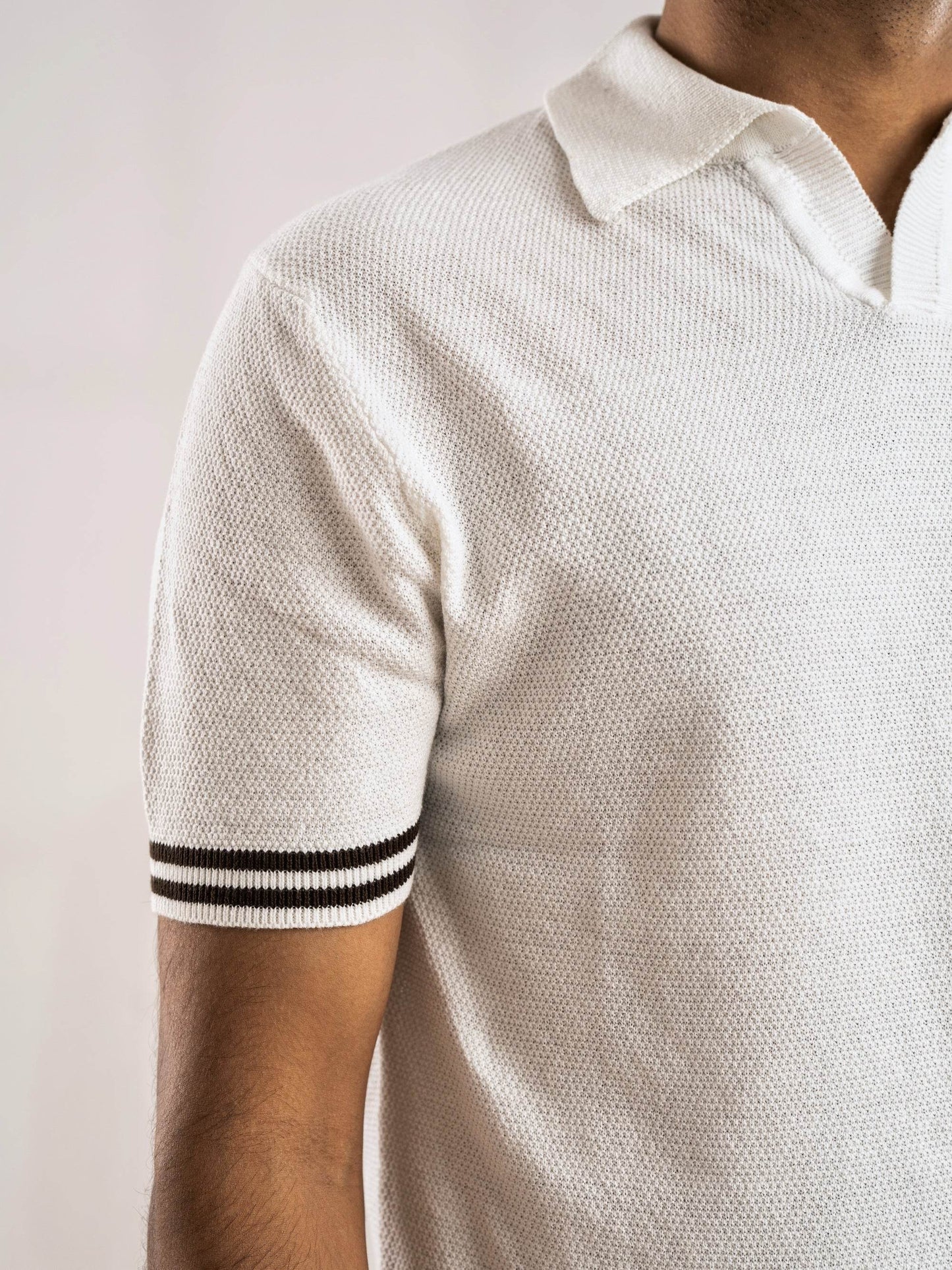 Knit Polo Ivory - Telaa