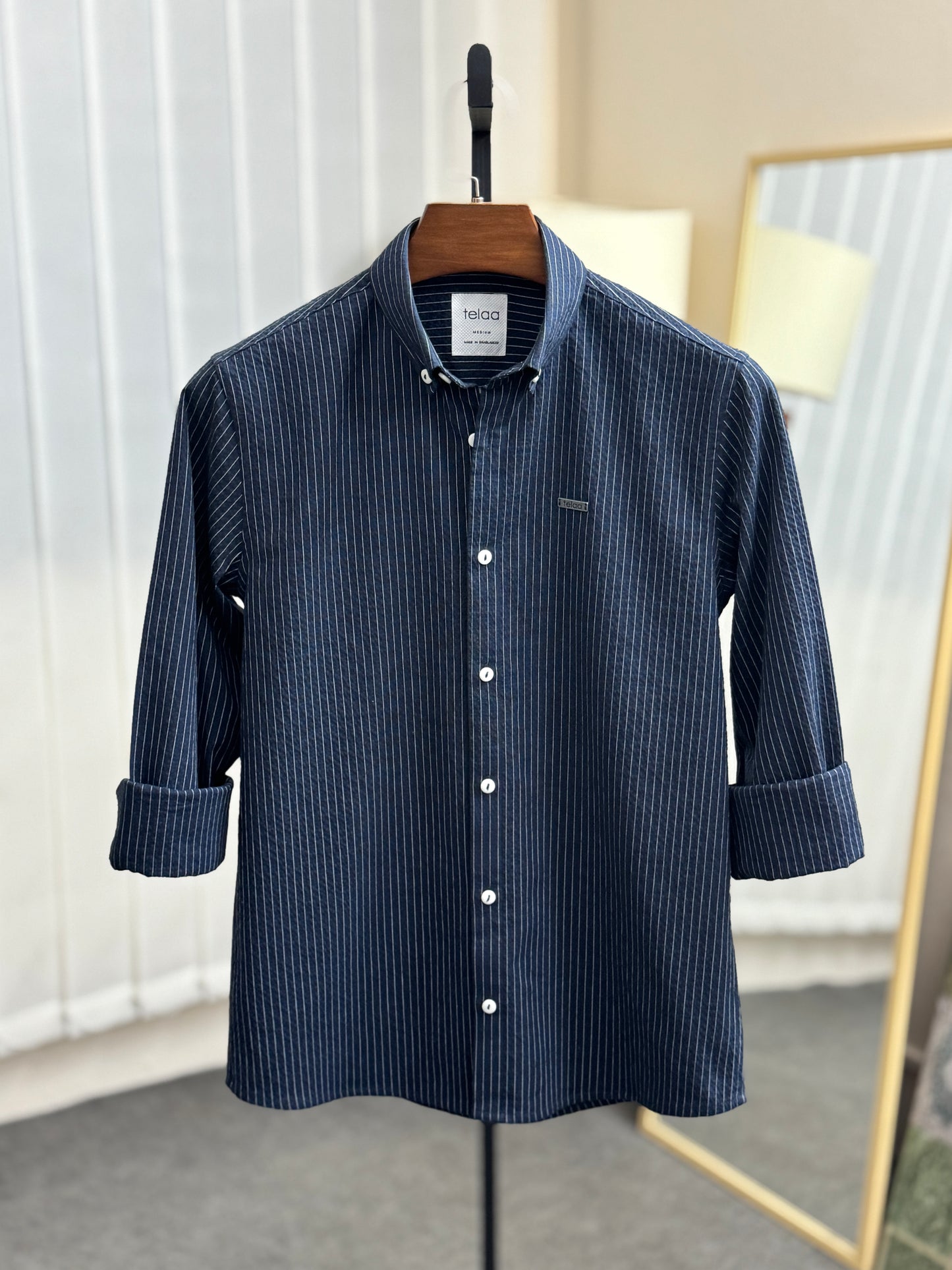 Full Sleeve Shirt | Navy stripes