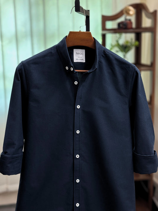 Full Sleeve Oxford Shirt | Navy