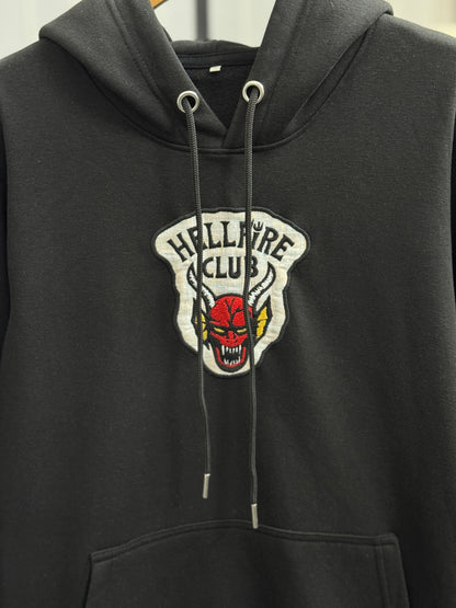 Black Embroidered Hoodie | Hellfire Club