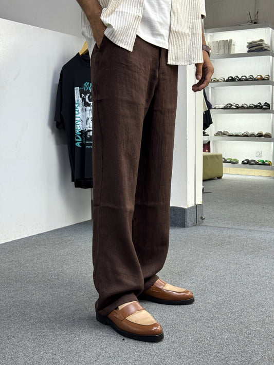 Soft Straight Baggy Pants | Coffee
