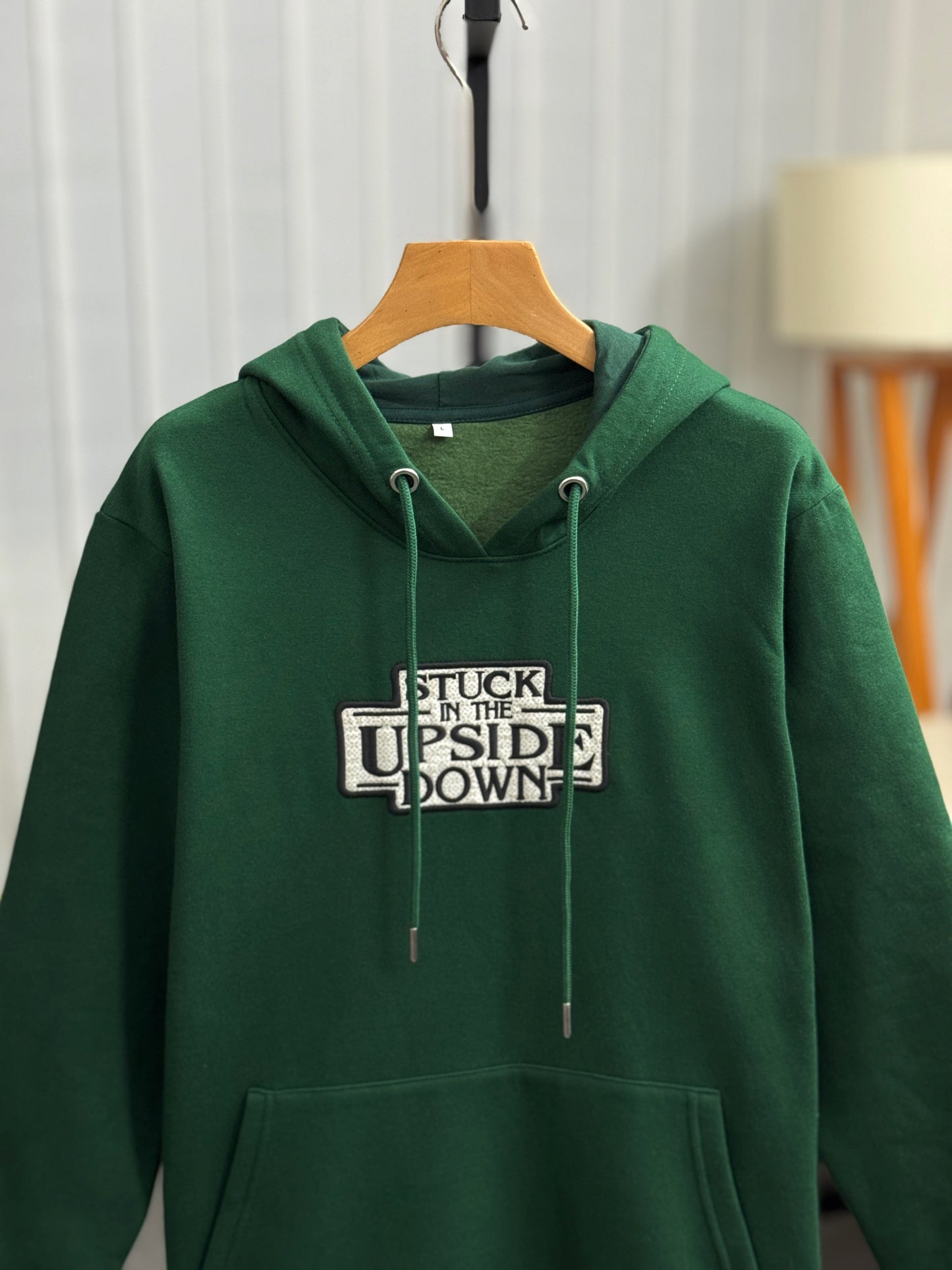 Green Embroidered Hoodie | Stuck in the Upside Down
