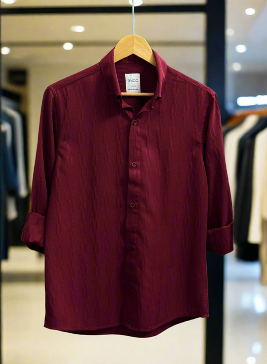 Full Sleeve Shirt | Wine