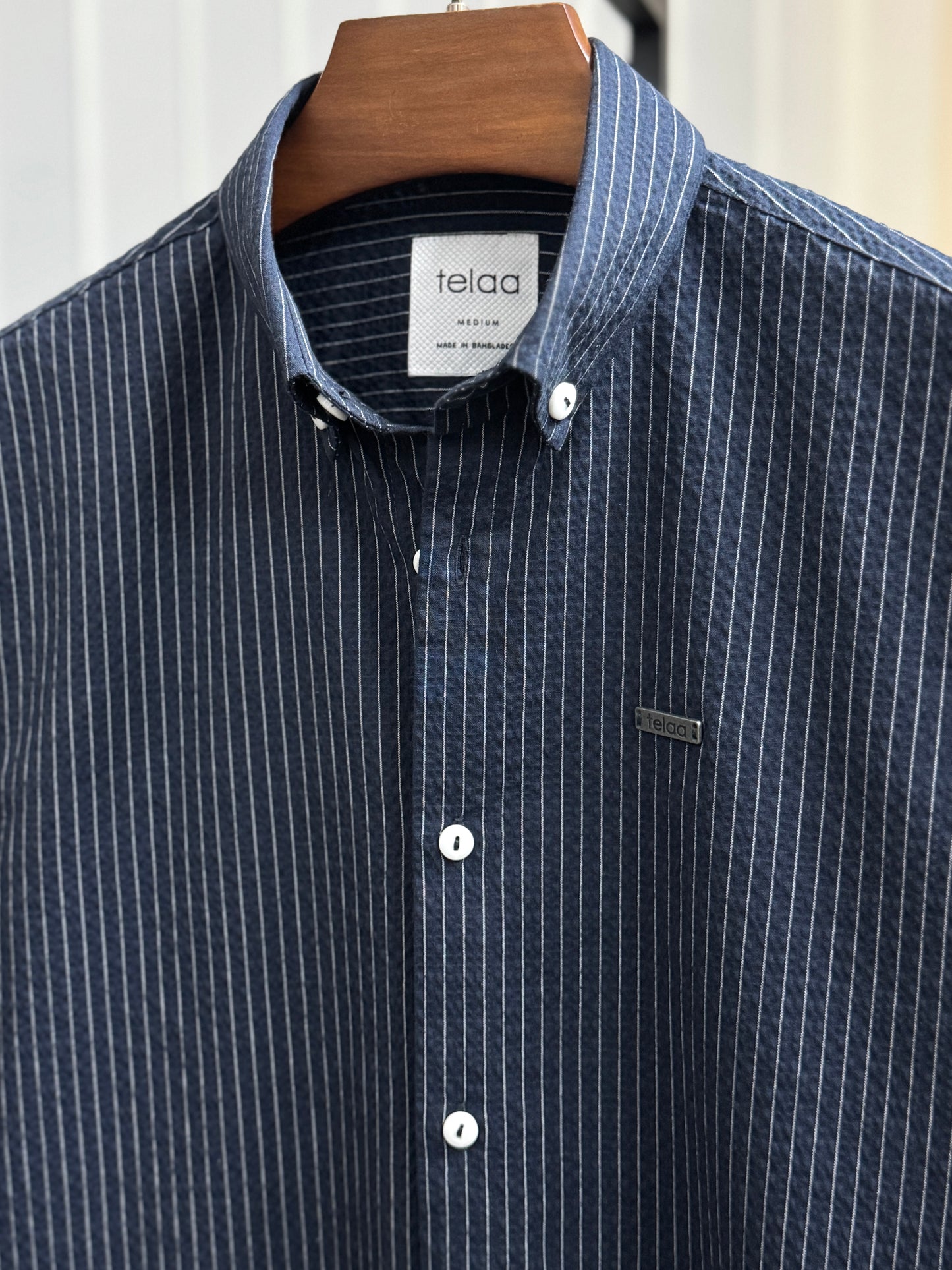 Full Sleeve Shirt | Navy stripes