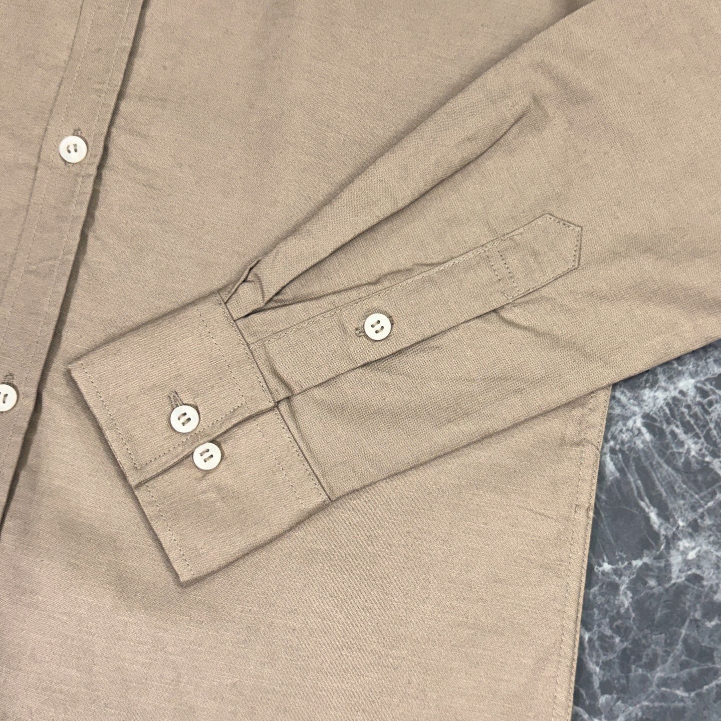 Full Sleeve Oxford Shirt | Brown