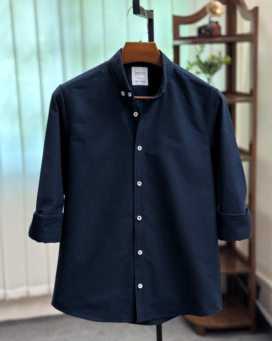Full Sleeve Oxford Shirt | Navy