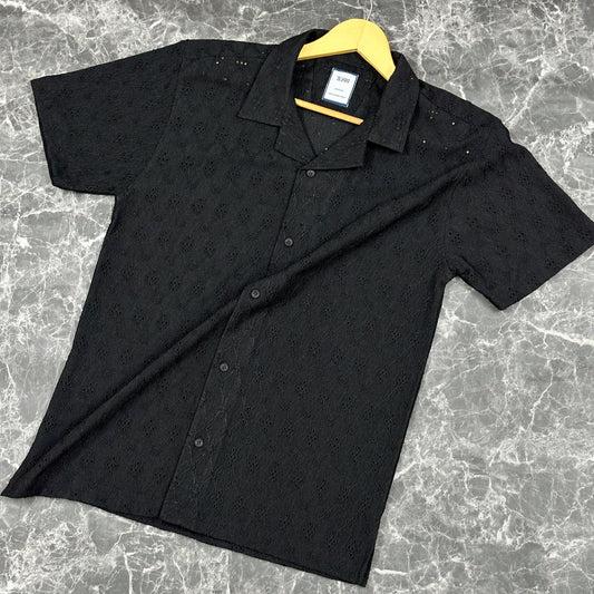Half Sleeve Cuban Shirt | Jet