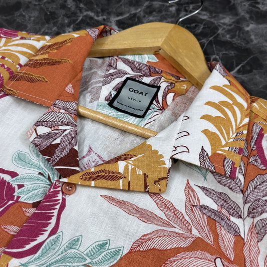 Half Sleeve Cuban Shirt | Tropical Bloom