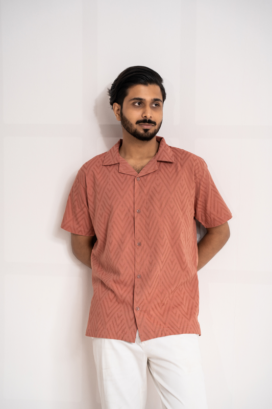 Half Sleeve Cuban Shirt | Marble