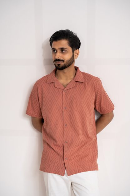 Half Sleeve Cuban Shirt | Marble