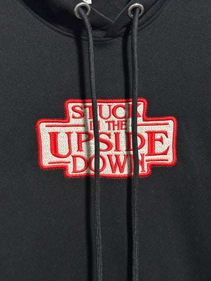 Black Embroidered Hoodie | Stuck in the Upside Down