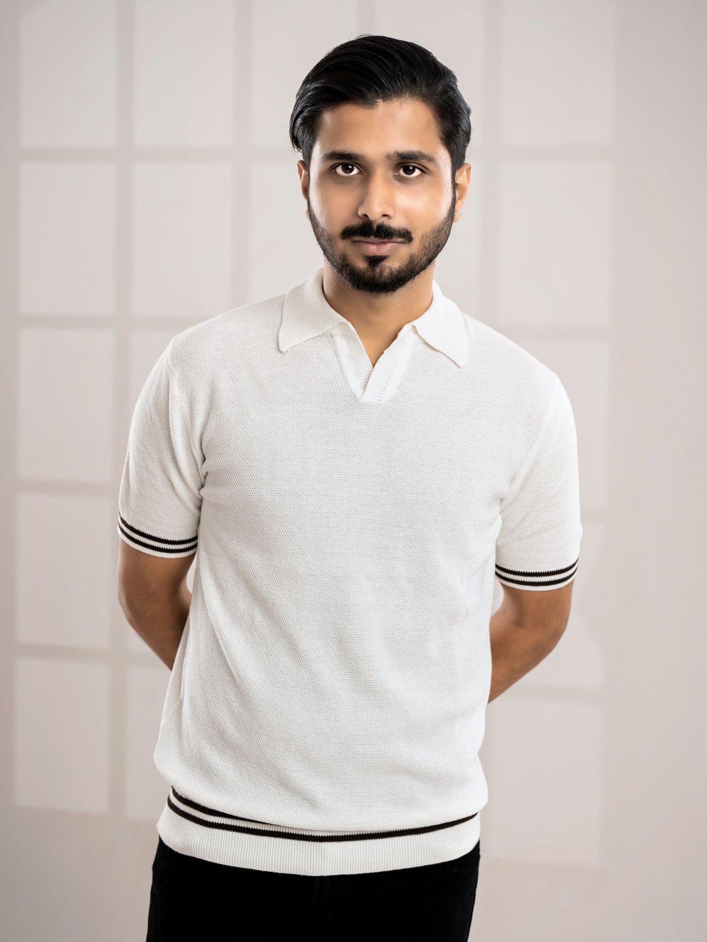 Knit Polo Ivory