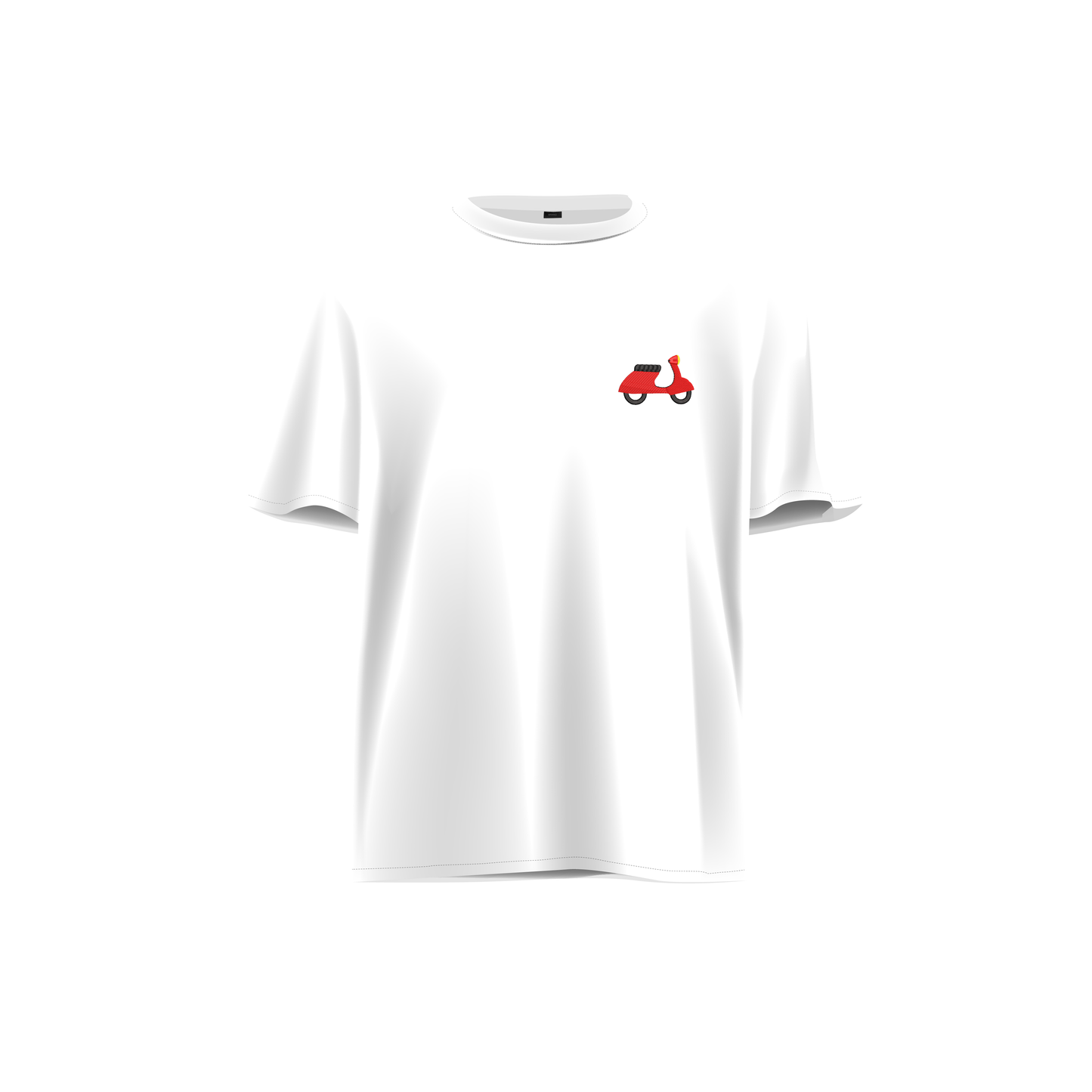 Embroidered Drop Shoulder T-Shirt | Retro Ride