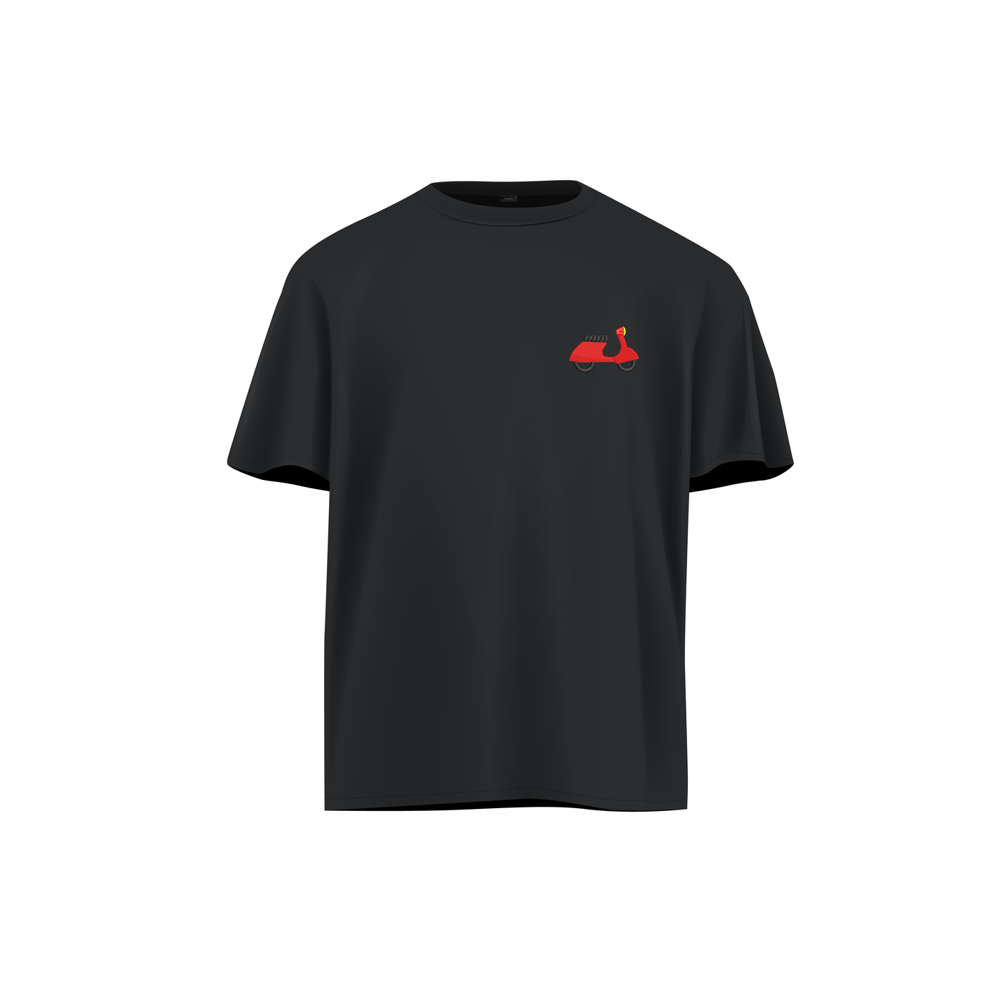 Embroidered Drop Shoulder T-Shirt | Retro Ride